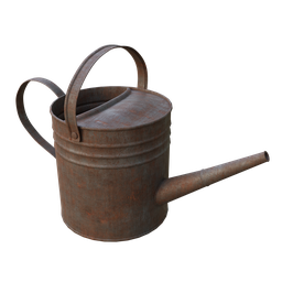 Old rusty watering can