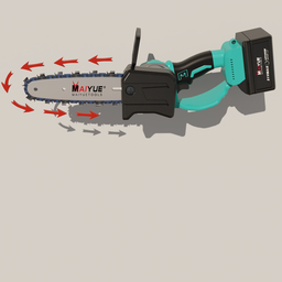 One-handed cordless chainsaw