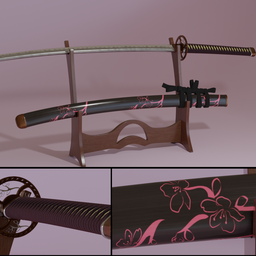 Katana with stand