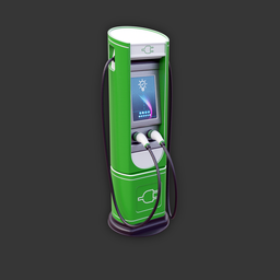 Electric Vehicle Charging Station (green variant)