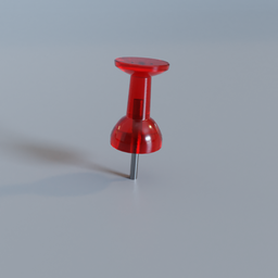 Red plastic pin