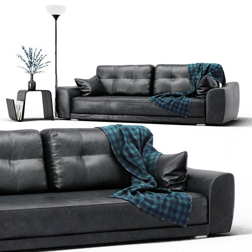 Thumbnail: Leather Sofa Set