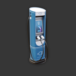 Electric Vehicle Charging Station (blue variant)