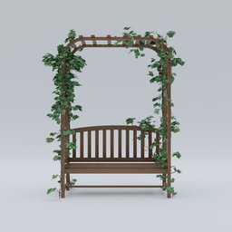 Bench with plant