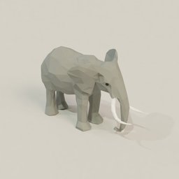 Low poly elephant