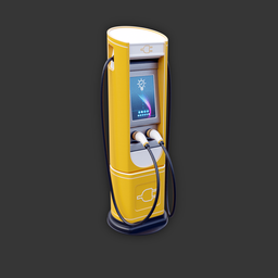 Electric Vehicle Charging Station (yellow variant)