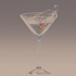Martini Glass with strawberry