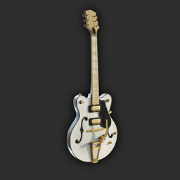 Hollowbody Electric Guitar (ivory and gold)