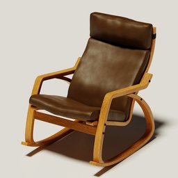 The IKEA Poäng rocking chair  (brown skin)