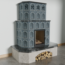 A tiled stove for the cold days